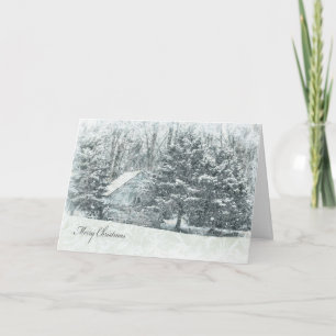 Cartes Pour Fêtes Annuelles gelé Joyeux Noël cabine de pays