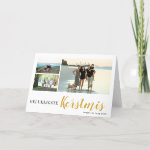 Cartes Pour Fêtes Annuelles Gelukkigsre Kerstmis 3 foto collage familier