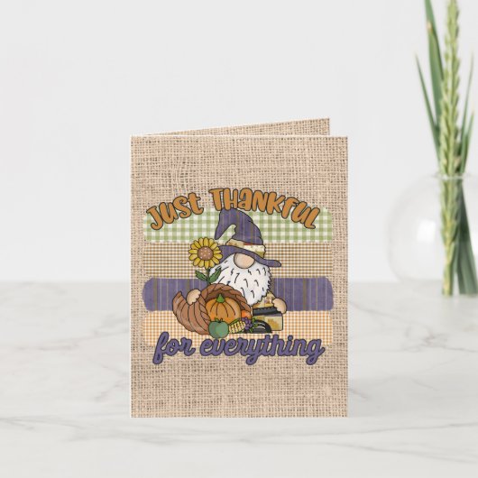 Cartes Pour Fêtes Annuelles Gentil Thanksgiving mignon ajouter du sentiment (Devant)
