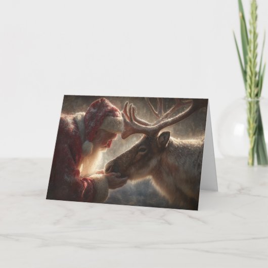 Cartes Pour Fêtes Annuelles Gentle Santa (Devant)