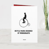 Cartes Pour Fêtes Annuelles Gentlemen vintage à bicyclette (Dos)