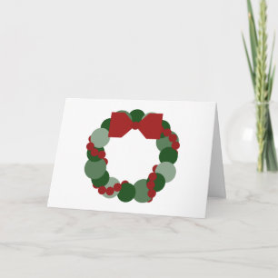 Cartes Pour Fêtes Annuelles Geometric Christmas Wreath