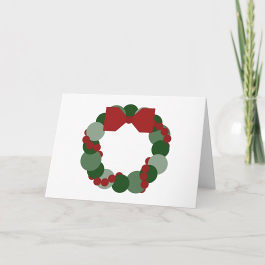 Cartes Pour Fêtes Annuelles Geometric Christmas Wreath (Devant)