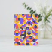 Cartes Pour Fêtes Annuelles Geometric Colored shapes (Debout devant)