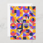 Cartes Pour Fêtes Annuelles Geometric Colored shapes (Devant / Derrière)