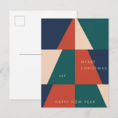 Cartes Pour Fêtes Annuelles Géométrie de Noël moderne (Devant / Derrière)