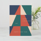 Cartes Pour Fêtes Annuelles Géométrie de Noël moderne (Debout devant)