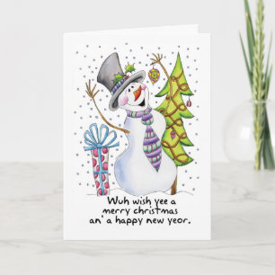 Cartes Pour Fêtes Annuelles Geordie Snowman