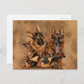 Cartes Pour Fêtes Annuelles German Shepherd Dog (Devant / Derrière)