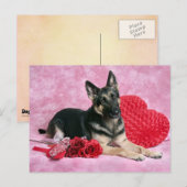 Cartes Pour Fêtes Annuelles German Shepherd Valentine (Devant / Derrière)