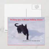 Cartes Pour Fêtes Annuelles German Shepherd xmas postcard (Devant / Derrière)