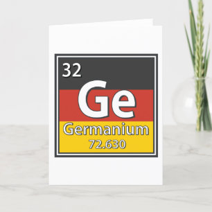 Cartes Pour Fêtes Annuelles Germanium - Allemagne Drapeau allemand Science
