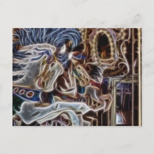 Cartes Pour Fêtes Annuelles Ghost Carousel Horaires Joyeux Parcours à Seattle (Devant)