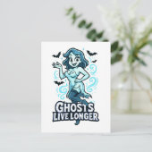 Cartes Pour Fêtes Annuelles Ghost - Ghosts Live Plus Longs (Debout devant)