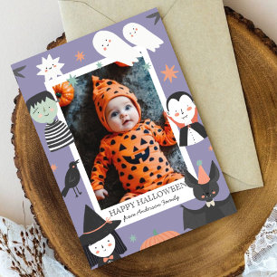Cartes Pour Fêtes Annuelles Ghost Halloween Mon premier bébé Hou