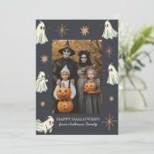 Cartes Pour Fêtes Annuelles Ghost Halloween Spooktacular Photo de famille (Debout devant)