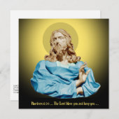 Cartes Pour Fêtes Annuelles Gian Lorenzo Bernini Bust of Christ 1679 (Devant / Derrière)