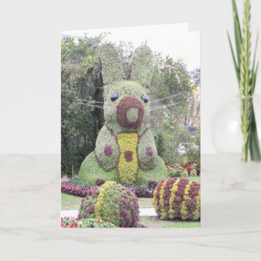 Cartes Pour Fêtes Annuelles Giant Bunny topiary (Devant)