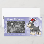 Cartes Pour Fêtes Annuelles Giant de Noël/Schnauzer standard/miniature (Devant / Derrière)