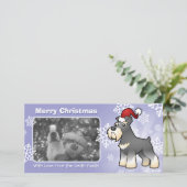 Cartes Pour Fêtes Annuelles Giant de Noël/Schnauzer standard/miniature (Debout devant)