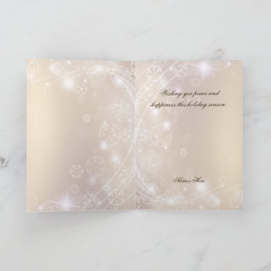 Cartes Pour Fêtes Annuelles Giant Gold Christmas Tree Holiday Greeting Card (Intérieur)