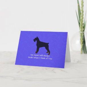 Cartes Pour Fêtes Annuelles Giant Schnauzer Chien race Penser à vous
