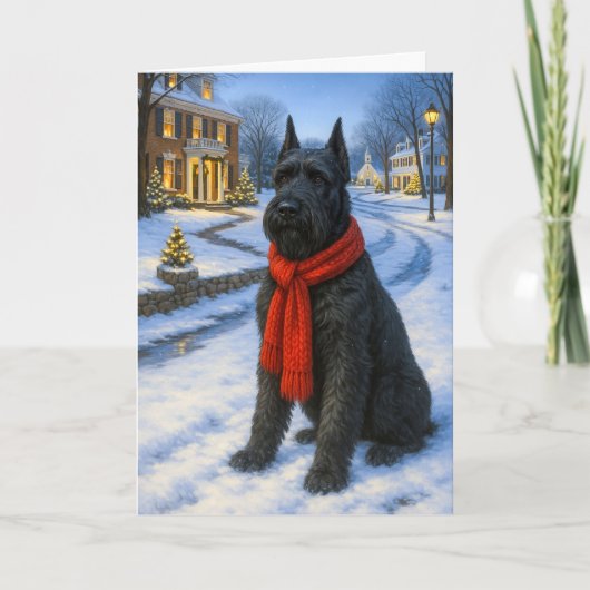 Cartes Pour Fêtes Annuelles Giant Schnauzer Holiday  (Devant)