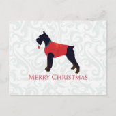 Cartes Pour Fêtes Annuelles Giant Schnauzer Joyeux Noël Design (Devant)