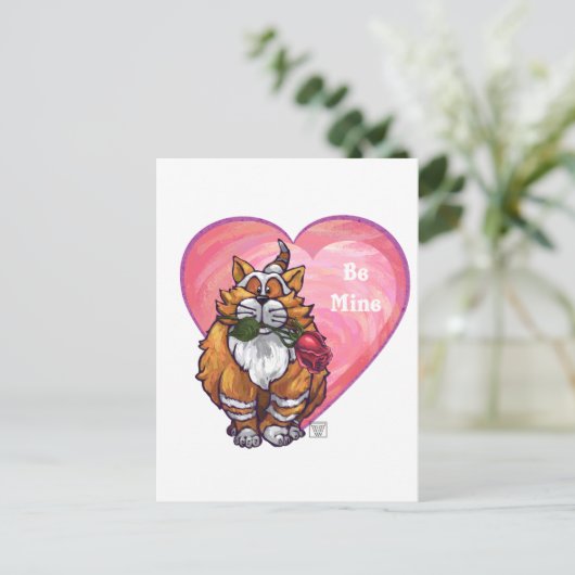 Cartes Pour Fêtes Annuelles Ginger Cat Saint-Valentin (Debout devant)