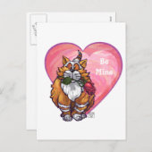 Cartes Pour Fêtes Annuelles Ginger Cat Saint-Valentin (Devant / Derrière)