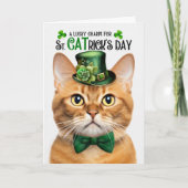 Cartes Pour Fêtes Annuelles Ginger Cat St CATrick's Day Lucky Charm (Devant)