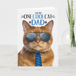 Cartes Pour Fêtes Annuelles Ginger Tabby Chat Fête des pères Un Cool Chat