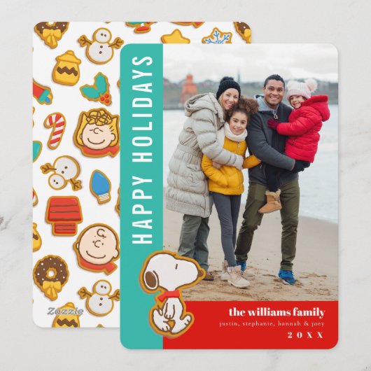 Cartes Pour Fêtes Annuelles Gingerbread aux arachides de Noël (Devant / Derrière)