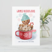 Cartes Pour Fêtes Annuelles Gingerbread Cocoa Bain Noël (Debout devant)