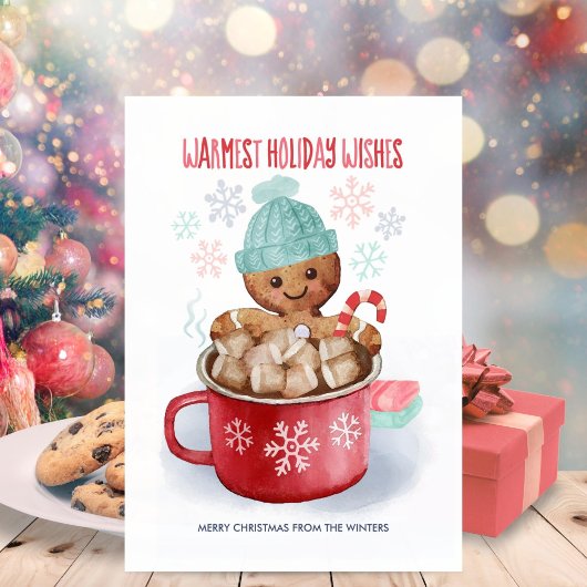 Cartes Pour Fêtes Annuelles Gingerbread Cocoa Bain Noël