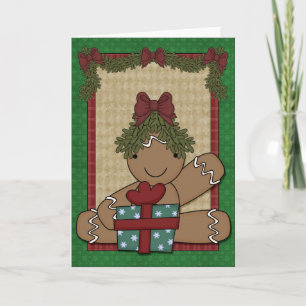 Cartes Pour Fêtes Annuelles Gingerbread Cookie - Fille