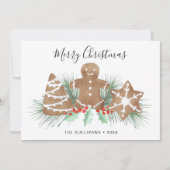 Cartes Pour Fêtes Annuelles Gingerbread Cookies Noël (Devant)