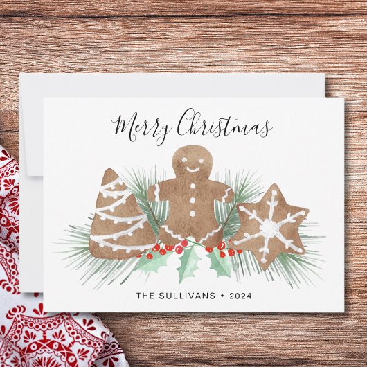 Cartes Pour Fêtes Annuelles Gingerbread Cookies Noël