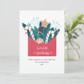 Cartes Pour Fêtes Annuelles Gingerbread Cookies Noël (Debout devant)