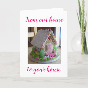 CARTES POUR FÊTES ANNUELLES GINGERBREAD EASTER HOUSE GREETINGS DE NOUS