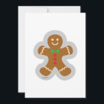 Cartes Pour Fêtes Annuelles Gingerbread Man Making The Angel In The Snow<br><div class="desc">A gingerbread man making the angel in the snow.</div>