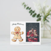 Cartes Pour Fêtes Annuelles Gingerbread Salutations Photo (Debout devant)