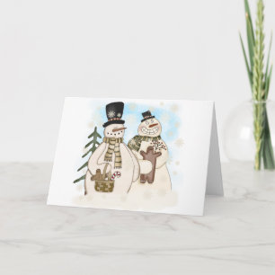 CARTES POUR FÊTES ANNUELLES GINGERBREAD SNOWMAN