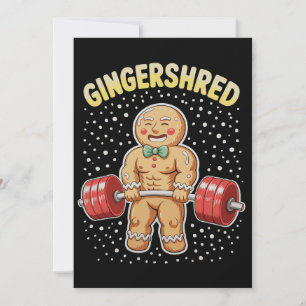 Cartes Pour Fêtes Annuelles Gingershred Noël Pain d'épice Gym Musculation