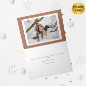 Cartes Pour Fêtes Annuelles Gingham Marron Moka Horizontal 2 Photo Noël