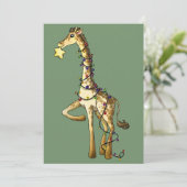 Cartes Pour Fêtes Annuelles Girafe brillante (Debout devant)