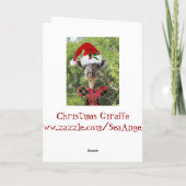 Cartes Pour Fêtes Annuelles Girafe de Noël (Dos)