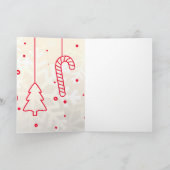 Cartes Pour Fêtes Annuelles Girafe de Noël et Snowman (Intérieur)