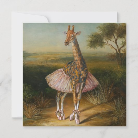 Cartes Pour Fêtes Annuelles girafe IA (Devant)