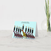 Cartes Pour Fêtes Annuelles Girafe Menorah Cards (Dos)